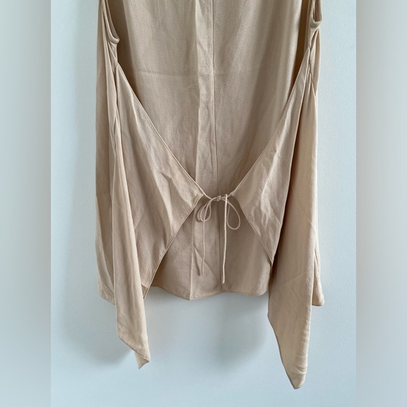 Eileen Fisher Beige Wrap Back Silk Tank Size Small - Picture 9 of 9